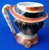 English Character Jug Bearded Man With Cane 1930s Hand Painted Toby Jug