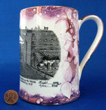 Purple Luster Tankard Iron Bridge Engraving Grays 1930s Sunderland Pink Luster