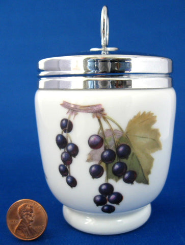 Egg Coddler Royal Worcester Evesham Currants King Double 1930s Fruit