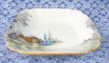 Art Deco Shelley 1930s Cottage 2 Queen Anne Square Serving Bowl 8.25 Inch Bowl