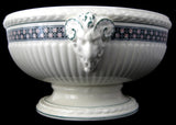 Wedgwood Bowl Trentham Art Deco Rams Heads Checkers 1930s Vegetable Cream Ware