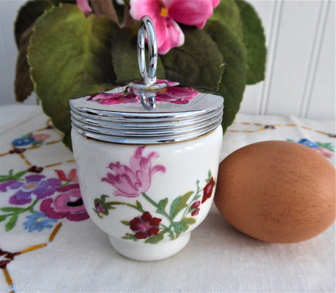 Egg Coddler Royal Worcester Single Unknown Floral Branch Pattern 1920-1930s 1 Egg