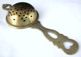 Tea Strainer Pierced Heart Handle Vintage 1920-1930s England EPNS