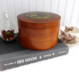 English Humidor Biscuit Box Wood Veneer Aluminum Liner 1930s Cries Of London