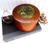 English Humidor Biscuit Box Wood Veneer Aluminum Liner 1930s Cries Of London