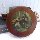 English Humidor Biscuit Box Wood Veneer Aluminum Liner 1930s Cries Of London