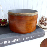 English Humidor Biscuit Box Wood Veneer Aluminum Liner 1930s Cries Of London