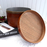 English Humidor Biscuit Box Wood Veneer Aluminum Liner 1930s Cries Of London