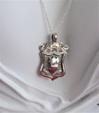 Necklace Watch Fob Pendant English Sterling Silver 1937 Chester Sterling Chain Fancy