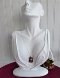 Necklace Watch Fob Pendant English Sterling Silver 1937 Chester Sterling Chain Fancy