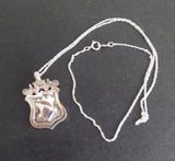 Necklace Watch Fob Pendant English Sterling Silver 1937 Chester Sterling Chain Fancy