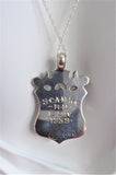 Necklace Watch Fob Pendant English Sterling Silver 1937 Chester Sterling Chain Fancy