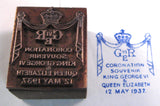 George VI Coronation 1937 Original Copper Printers Block Newspaper Souvenirs