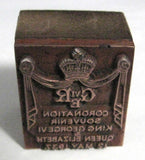 George VI Coronation 1937 Original Copper Printers Block Newspaper Souvenirs