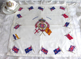 Scarf Coronation Edward VIII George VI 1937 Crown Flags Handkerchief