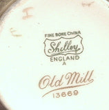 Shelley England Cup And Saucer Old Mill New Cambridge Shape 1949-1966