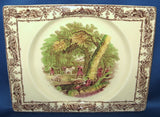Clarice Cliff Plate Biarritz Rural Scenes A J Wilkinson 1940s Rectangular Transferware