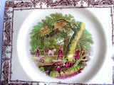 Clarice Cliff Plate Biarritz Rural Scenes A J Wilkinson 1940s Rectangular Transferware