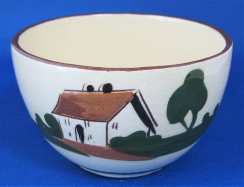 Motto Ware Bowl Ill Blows The Wind Dartmouth Mottoware 1940s Sugar Bowl