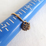 Estate Ring Diamond Sapphires English Size 6 Ring Cluster Halo 9kt Gold 1940s