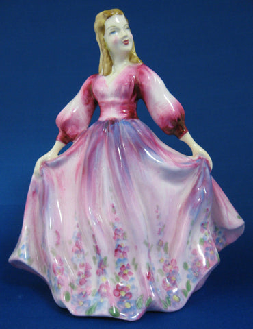 English Bone China Figurine Dolores Handpainted Thorley England 1940s