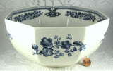 Masons Blue Transferware Manchu Bowl 8.5 Octagonal 1940s Ironstone Blue And White