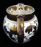 Wedgwood Gold Luster Creamer Jug 1940s Hand Painted Grapes Pitcher