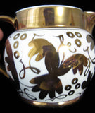 Wedgwood Gold Luster Creamer Jug 1940s Hand Painted Grapes Pitcher