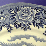 English Village Blue Transferware Plate Ironstone 10 Inch Dinner Salem UK