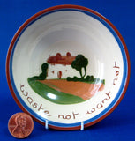 Motto Ware Dish Waste Not Want Not Dartmouth Mottoware 1940s Clotted Cream
