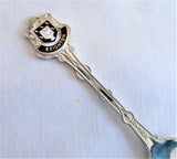 Set 4 English Souvenir Spoons London Cornwall Brighton Stratford 1960s Silver Plate