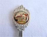 Set 4 English Souvenir Spoons London Cornwall Brighton Stratford 1960s Silver Plate