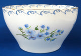 Shelley Blue Rock Large Sugar Basin Waste Bowl Gainsborough Blue White