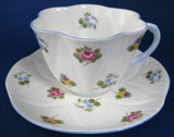 Shelley Dainty Shape Rose-Pansy-Forget Me Not Cup And Saucer