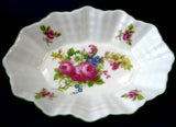Shelley Hulme's Rose Pin Dish Bon Bon Webbed Oval 1950s Lemon Slices Cream Jam