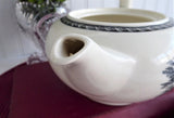 Teapot Wedgwood Lugano Black Transferware 1960s Afternoon Tea 1950s