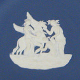 Wedgwood Portland Blue Jasperware Plate Bowl 7 Inches Pegasus 1950s