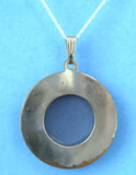 Wedgwood Jasperware Necklace Dark Blue And White Cupid Bow Silver Chain 1950s
