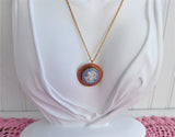 Cupid Wedgwood Necklace Pin Convertible Blue And White Jasper Cupid 1950s GF