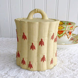 Wedgwood Jasper Jar With Lid Primrose And Terracotta 1950s Bamboo Caneware