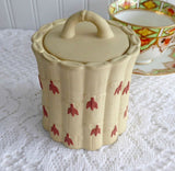 Wedgwood Jasper Jar With Lid Primrose And Terracotta 1950s Bamboo Caneware
