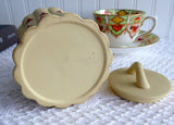 Wedgwood Jasper Jar With Lid Primrose And Terracotta 1950s Bamboo Caneware
