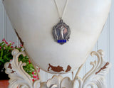 English Hallmarked Fob Medal Sterling Silver Waltz Dance Necklace 1952 IDMA