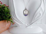 English Hallmarked Fob Medal Sterling Silver Waltz Dance Necklace 1952 IDMA