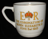 Coronation Mug Queen Elizabeth II Empire Fancy 1953 Excellent Graphics