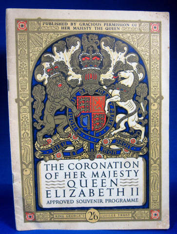 Coronation Program Queen Elizabeth II England 1953 Programme Official Program