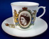 Queen Elizabeth II Shelley Coronation Cup And Saucer 1953 English Bone China