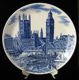 Blue Transferware Big Ben Commemorative Plate 1959 Johnson Brothers
