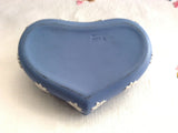 Wedgwood Jasperware Heart Shape Lidded Box Group With Cage 1960s