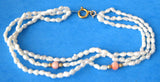 Bracelet 14kt Gold Beads Genuine Pearls Angel Skin Coral Beads Estate 1960s